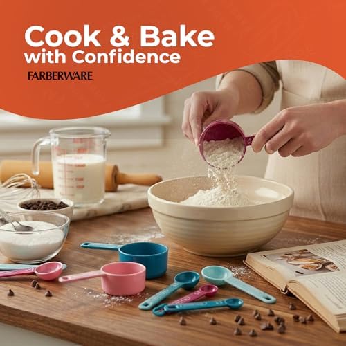 Farberware – Measuring Cup & Spoon Set – Blue & Pink