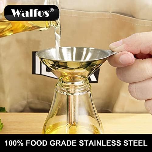 WALFOS Mini Stainless Steel Funnels,