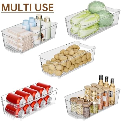 incostar Clear Fridge Organizer, Refrigerator Organizer Bins