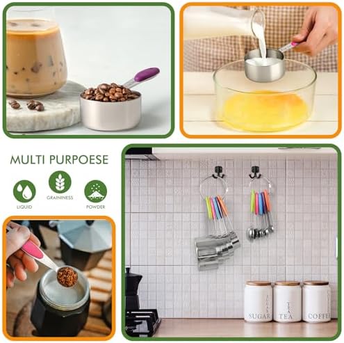 HOTEC 10-Pack Measuring Cups & Spoons Set