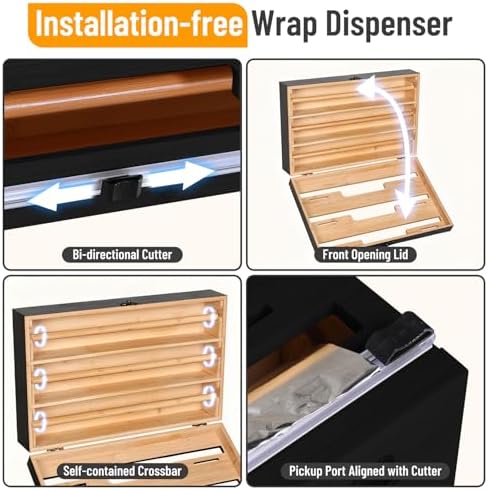 Allinside Magnetic Plastic Wrap Dispenser