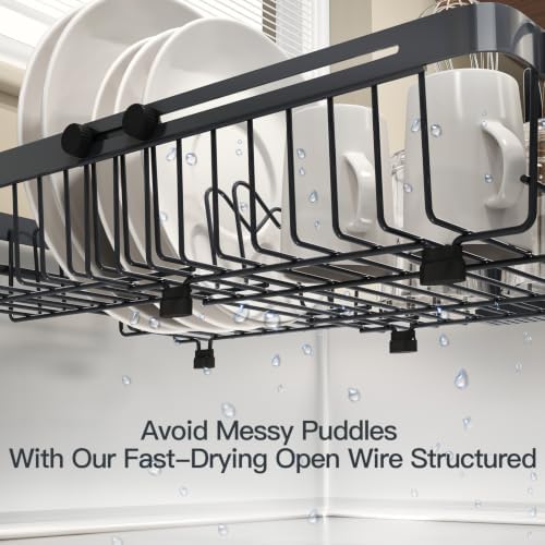 MAJALiS Grey Expandable Dish Drying Rack Over The Sink