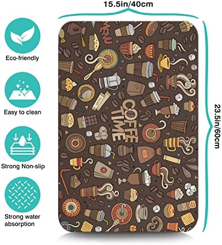 Fun Coffee Mat 23inx15in, Coffee Bar