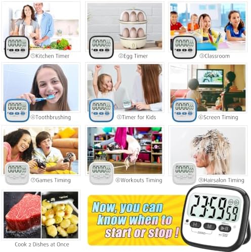 AyayaBoss 2-Pack Magnetic Kitchen Timers