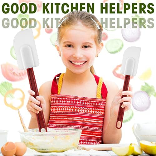 Lounsweer 2 Pcs Silicone Spatula Scraper Heat Resistant, 10 Inch, 14 Inch