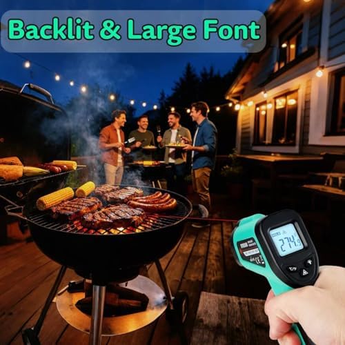 Infrared Thermometer Gun for Cooking, Digital IR Thermometer