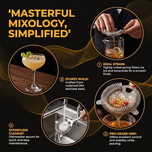 WUWEOT 9 Pack Cocktail Strainer