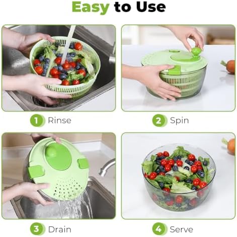 Salad Spinner 4.4 QT Lettuce Spinner