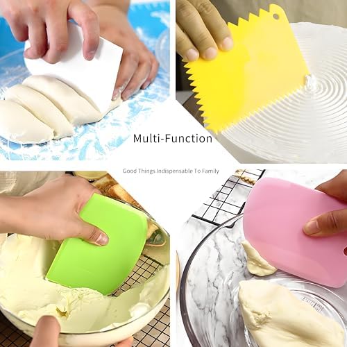 Cake Scraper Smoother Set and Sculpting & Modeling Tools, Cake Dough Flexible