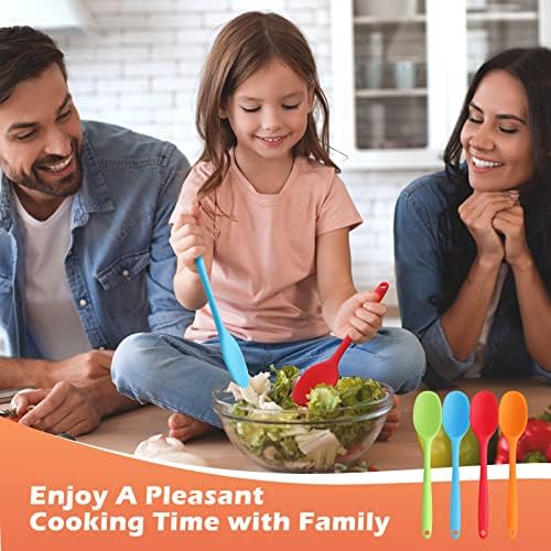 Rtteri 20 Pieces Silicone Serving Spoons Set Nonstick Heat Resistant Small