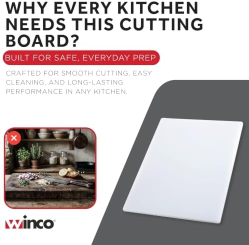 Winco Cutting Board, 12 by 18 by 1-Inch
