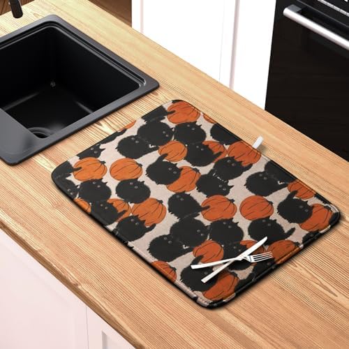 Happy Halloween Dish Drying Mat