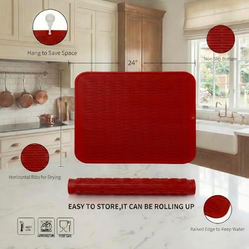 MicoYang Silicone Dish Drying Mat