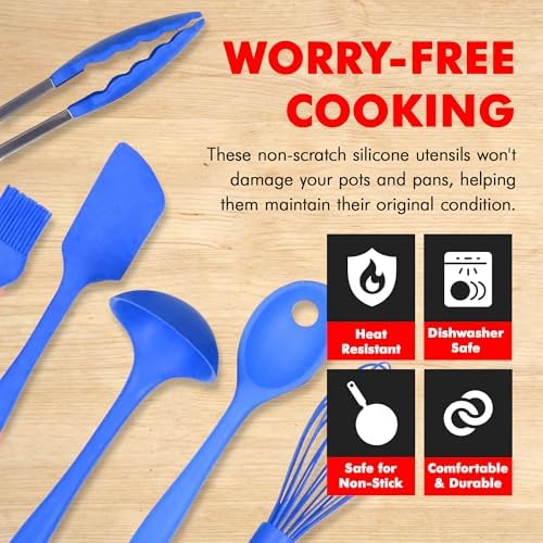 Chef Craft 9 Piece Silicone Kitchen Tool and Utensil Set