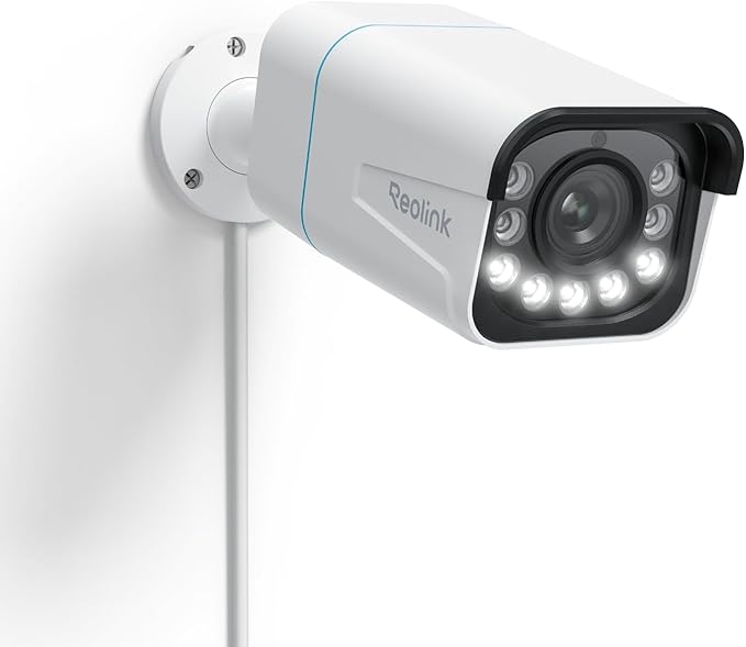 REOLINK RLC-811A PoE IP Security Camera 4K - 123° FoV, 5X Optical Zoom for Outdoor Usage, 2.7mm Lens with Color Night Vision, Human/Vehicle/Pet Smart Detection, 2 Way Talk, Up to 256GB microSD Card