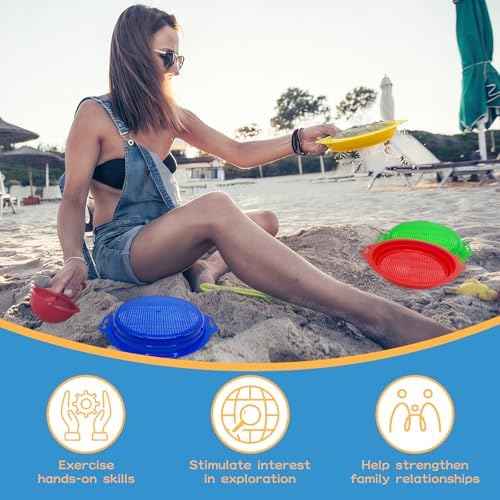 OJYUDD 8 Pack Plastic Sand Sieves