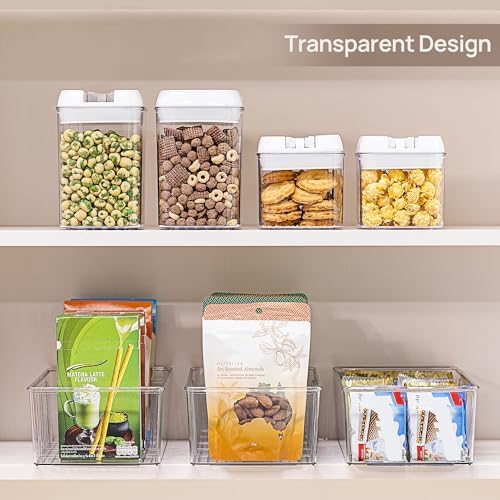 Vtopmart 8 Pack Food Storage Organizer Bins, 4 Compartments