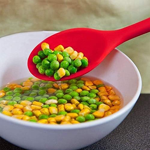 Silicone Nonstick Mixing Spoons Set 2, High Heat Resistant, Hygienic Design