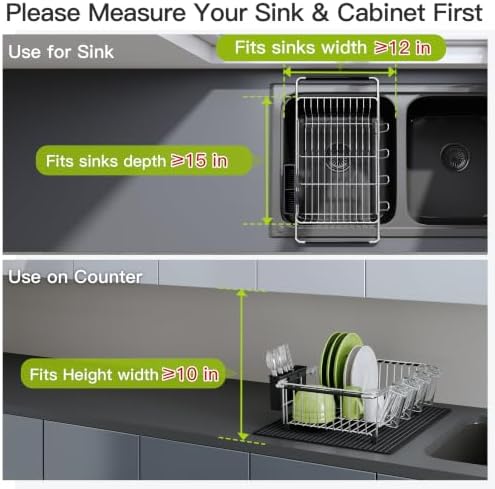 JASIWAY in Sink Dish Drying Rack