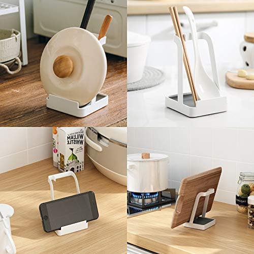 NiHome Versatile Pot Lid Ladle Holder Multipurpose Spatula Pad Book Cutting