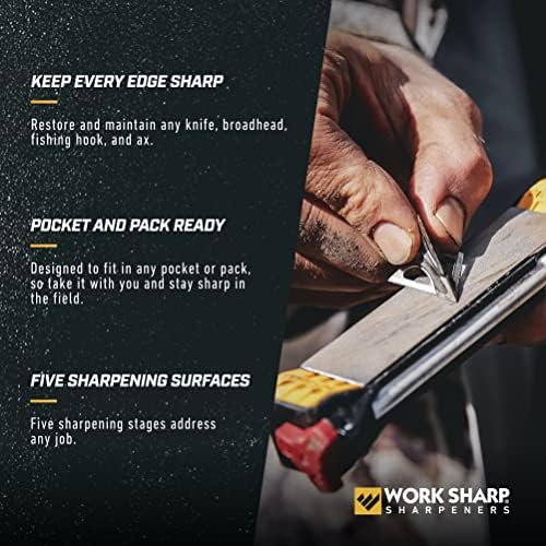 Work Sharp Guided Field Sharpener 3 Pack Gift Set, Travel Knife Sharpener Tool