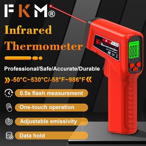 FKM Infrared Thermometer Gun Non-Contact Laser Thermometer Gun -58°F~986°F