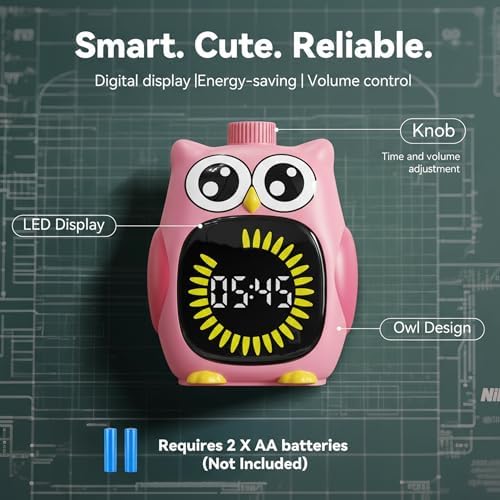 Doli Yearning Visual Timer for Kids, 99 Minute Countdown Timer Pink