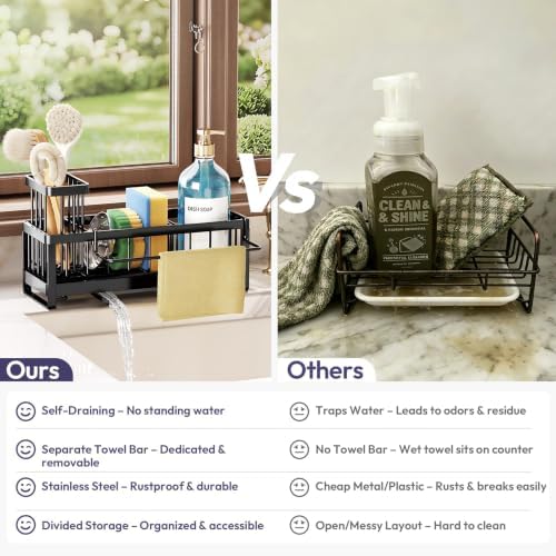 SWTYMIKI Sponge Holder for Kitchen Sink