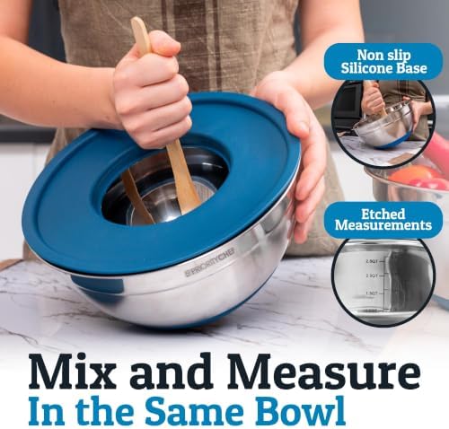 Priority Chef 6Pc Stainless Steel Mixing Bowls
