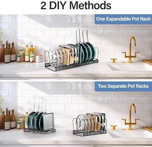 ORDORA Expandable Pots and Pans Organizer under Cabinet