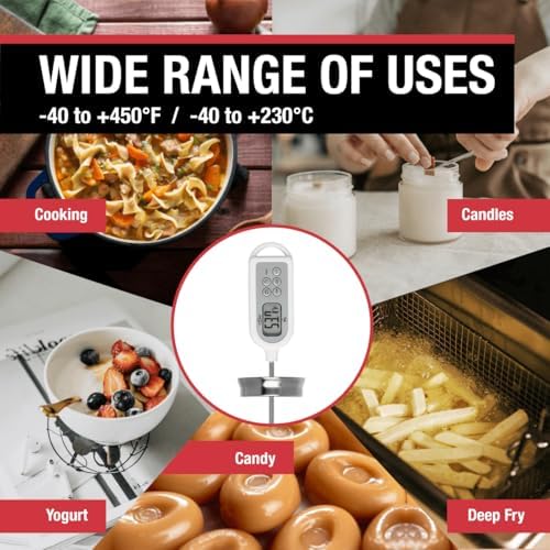 CDN Waterproof Thermometer | Long 8” Stem | NSF Certified | Quick 6-Second Read
