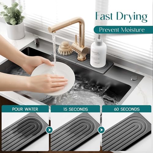 eormoe Faucet Mat for Kitchen Sink