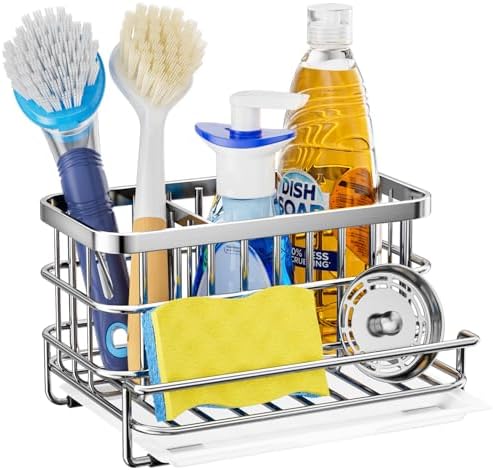 HapiRm Kitchen Sink Organizer, SUS304 Stainless Steel Rustproof Multifunctional