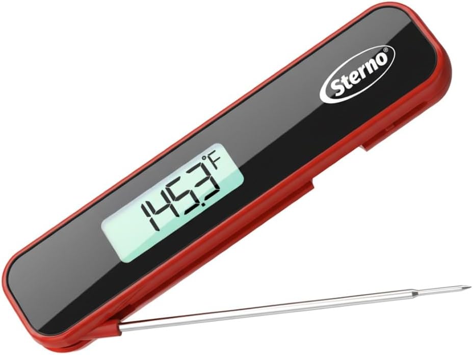 Sterno Digital Meat Thermometer, Instant Read