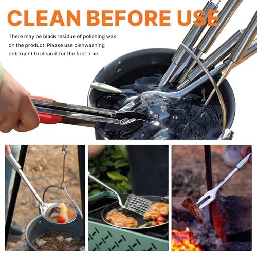 Gaialoop Camping Utensil Set, Camping Cooking Utensils & Kitchen Tools