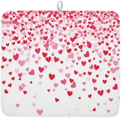 Valentine's Day Dish Drying Mat