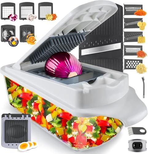RüK Vegetable Chopper Slicer Onion Dicer, 11 Blades, Egg Separator & Slicer