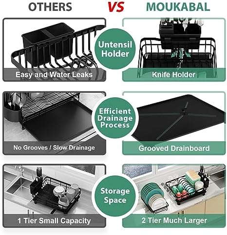MOUKABAL 2 Tier Dish Drying Rack