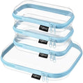 YQBRAO 4-Piece Clear Hard Shell Zipper Case Set, 1M 3S