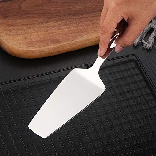 6 Pcs Silver Cake Server, Stainless Steel Titanium Plated Pizza Spatula