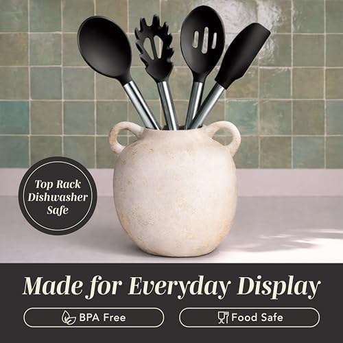 COOK WITH COLOR Silicone Cooking Utensils, Kitchen Utensil Set, Cooking Utensils