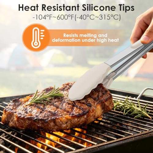 HOTEC Stainless Steel Kitchen Tongs