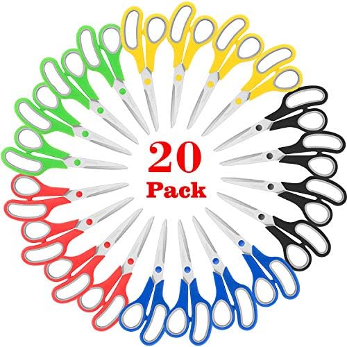 Scissors Bulk Set 20-Pack, Taotree 8" All Purpose Scissors