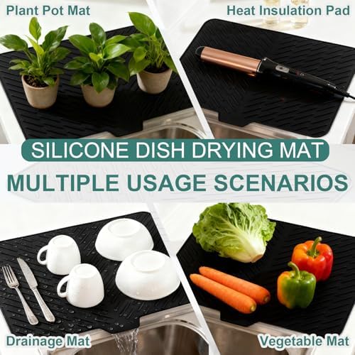 Silicone Dish Drying Mat for Kitchen Counter