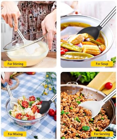 BUNDLEPRO Silicone Cooking Spoons