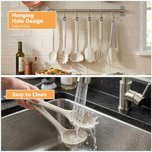 Silicone Pasta Spoon and Fork Set