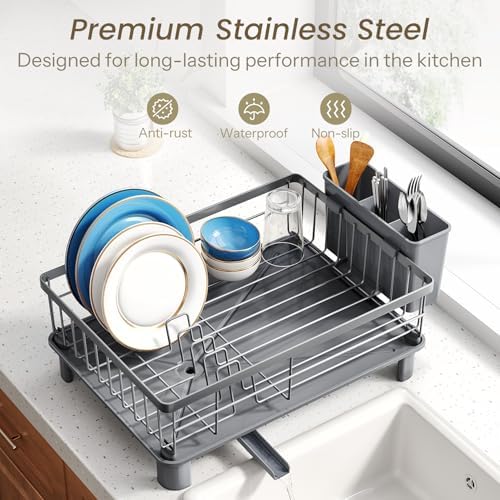SNTD Dish Drying Rack for Small Kitchen Counter