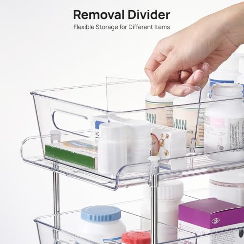 Vtopmart 2 Pack Larger Pull Out Bathroom Under Sink Organizer