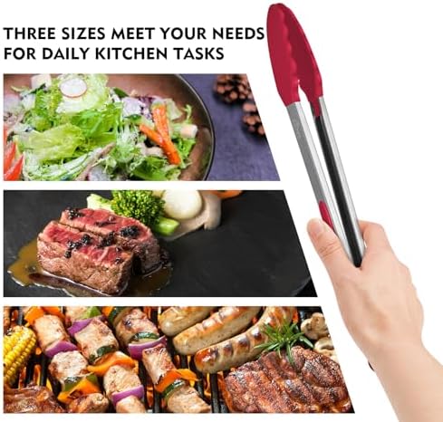 HOTEC Stainless Steel Kitchen Tongs