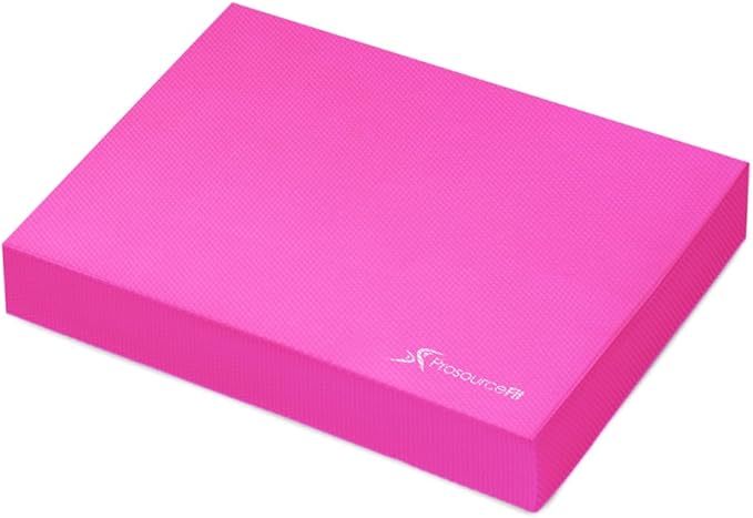 ProsourceFit Exercise Balance Pad – Non-Slip Cushioned Foam Mat & Knee Pad for Fitness and Stability Training, Yoga, Physical Therapy 15.5”x12.75”